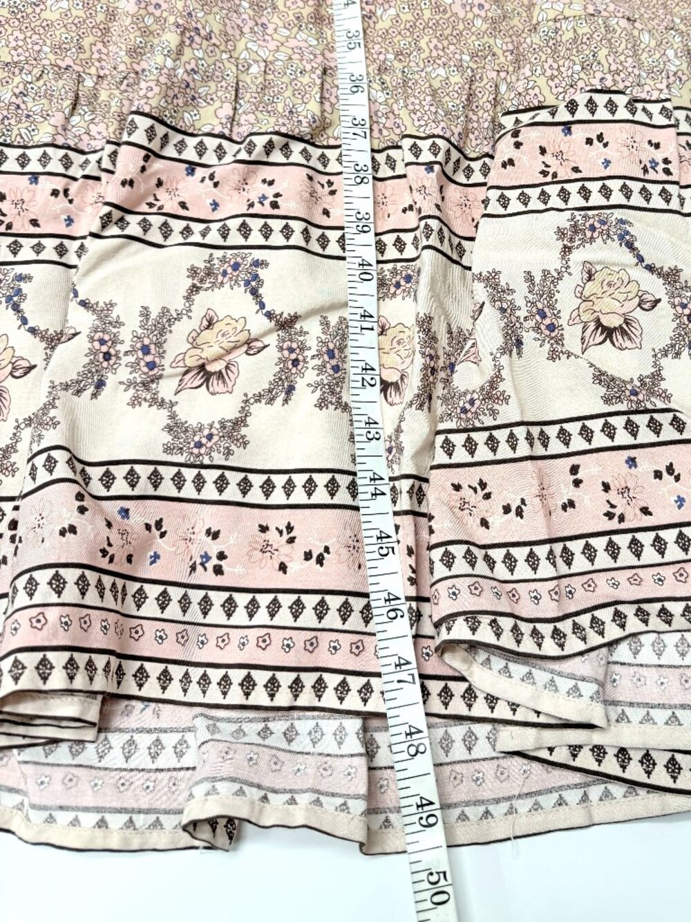 In Loom Floral Border Print Dress - Picture 13 of 13